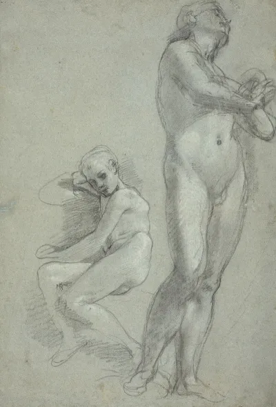 Two Nude Youths Recto