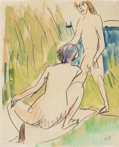Two Nudes At The Sea Fehmarn