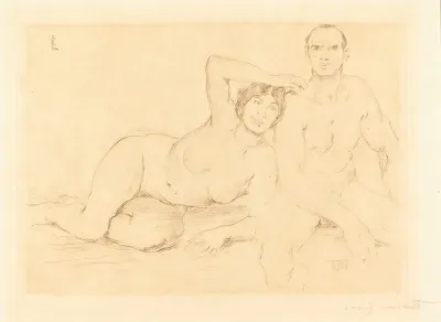 Two Nudes Zwei Menschen