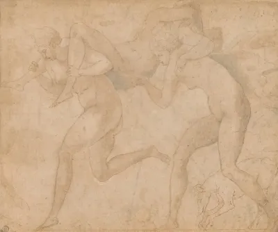 Two Nymphs Carrying A Third