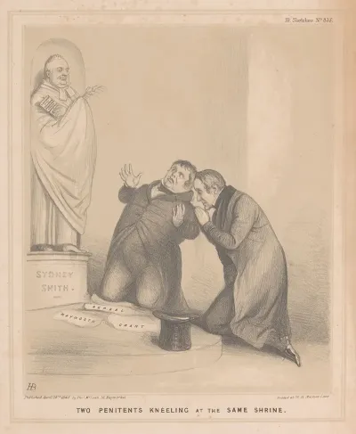 Two Penitents Kneeling At The Same Shrine