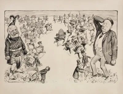 Two Philanthropists One Of Them Andrew Carnegie Cry As Small Angry People Bring Back Their Gifts And Reject Them