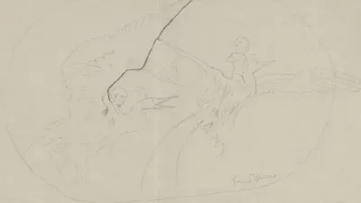 Two Putti On The Backs Of Birds