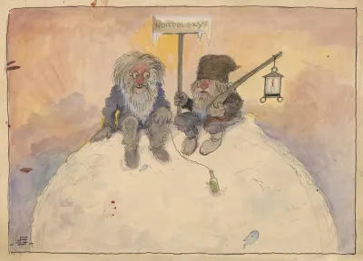 Two Russians At The North Pole