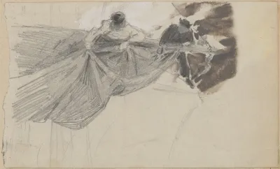 Two Sailors Furling Sail