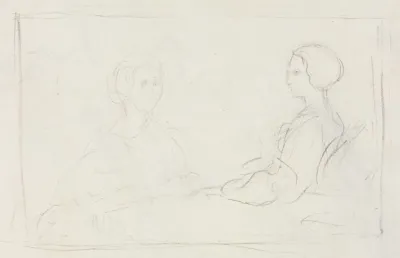 Two Seated Women Verso