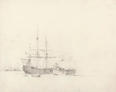 Two Ships At Anchor