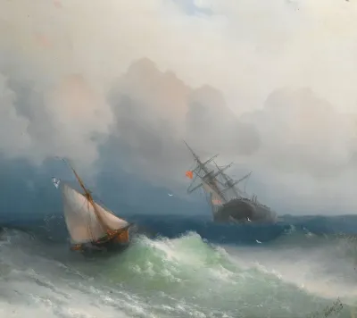 Two Ships At Sea
