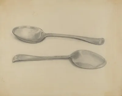 Two Silver Soup Spoons 2