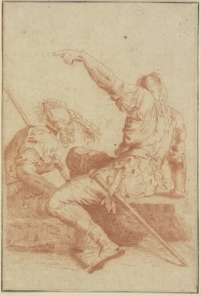 Two Sitting Soldiers