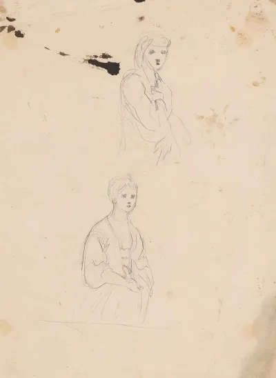 Two Sketches Of Woman