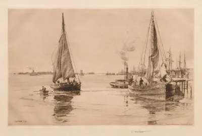 Two Sloops On The East River