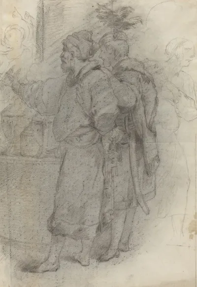 Two Standing Courtiers
