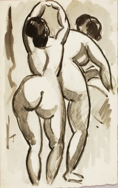 Two Standing Female Nudes 4