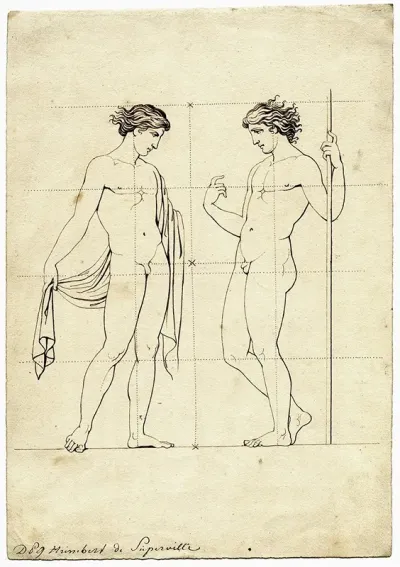 Two Standing Naked Youths 2