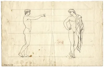 Two Standing Naked Youths