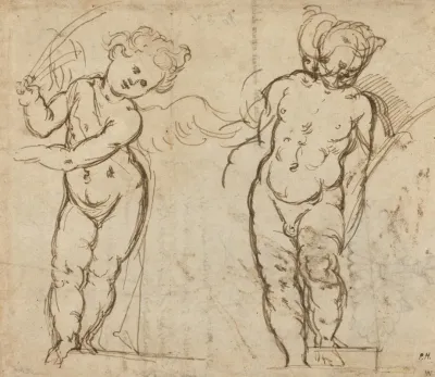 Two Standing Putti Recto