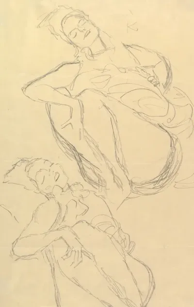 Two Studies For A Crouching Woman