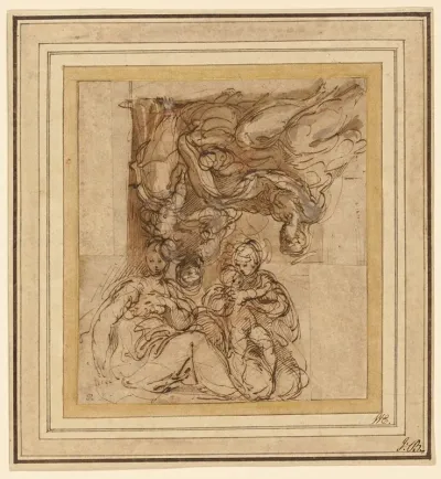Two Studies For A Holy Family