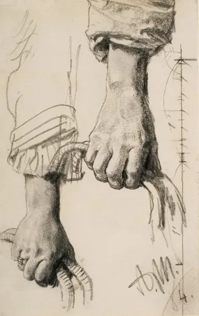 Two Studies Of A Right Hand
