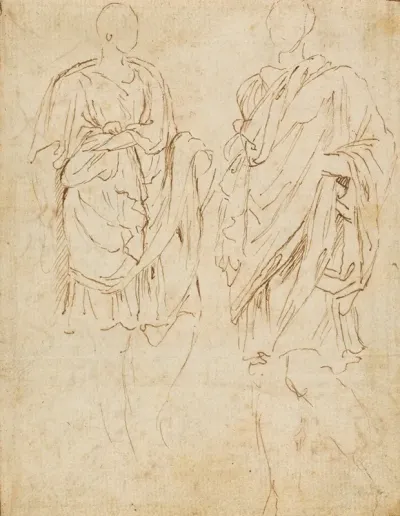 Two Studies Of An Ancient Statue