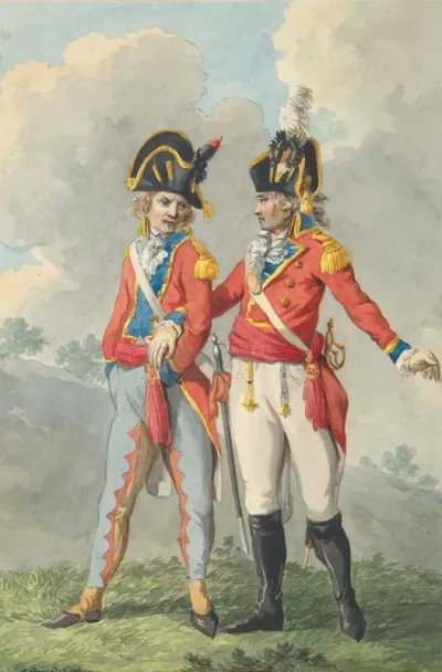 Two Subaltern Officers Of The Batavian Army