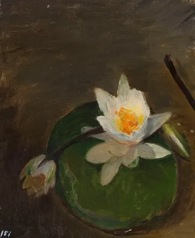 Two Water Lilies On A Leaf