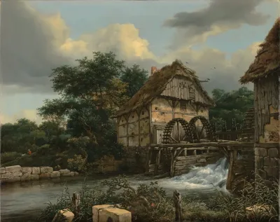 Two Watermills And An Open Sluice