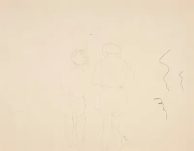 Two Woman Bathers Seen From Behind