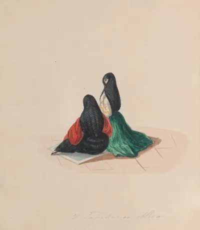 Two Woman Wearing The Saya Attending Mass
