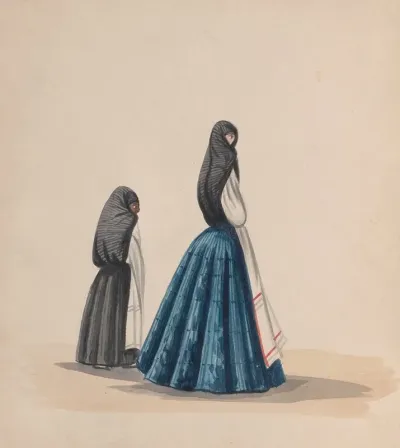 Two Woman Wearing The Saya Viewed In Profile