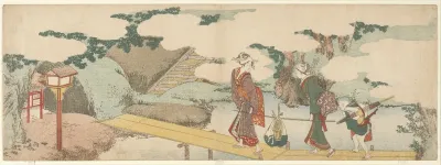 Two Women And A Boy On Boardwalk