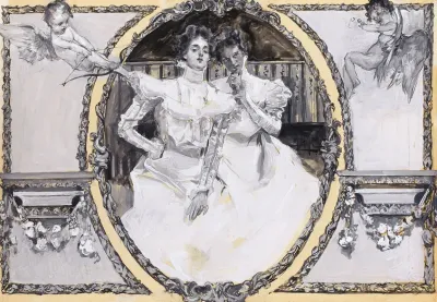 Two Women And Cupid