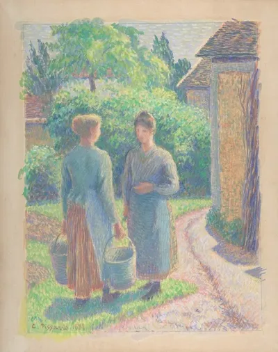 Two Women In A Garden 2