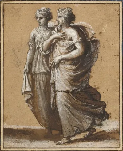 Two Women In Classical Dress
