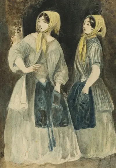 Two Women In Yellow Kerchiefs