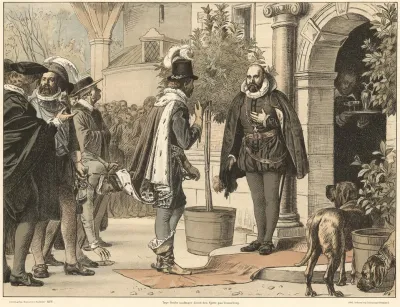 Tycho Brahe Modtager Jacob Den Sjette Pa Uranienborg Tycho Brahe Receives James Vi At Uranienborg