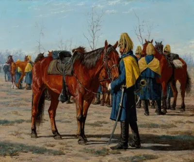 U S Calvary Preparing To Ride