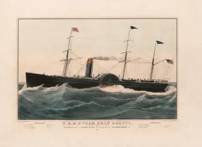 U S M Steam Ship Baltic Collins Line Builders Hull By Brown Engines By Allaire Works N Y