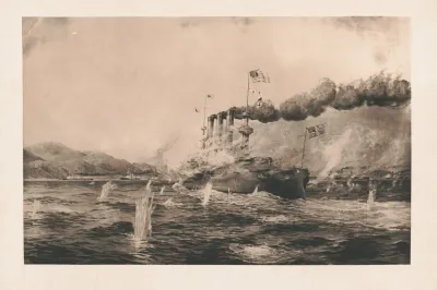 U S S Brooklyn At The Battle Of Santigo