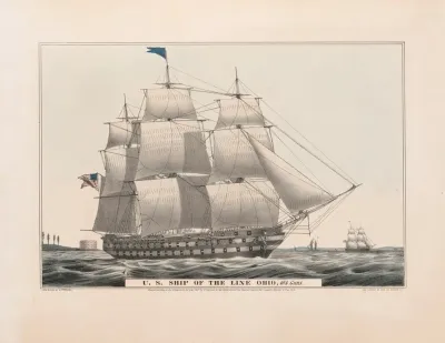U S Ship Of The Line Ohio 104 Guns