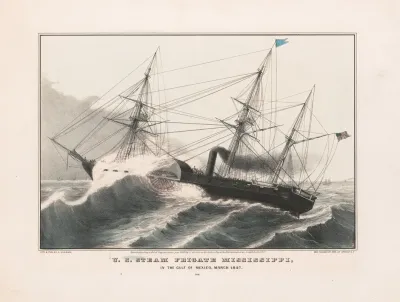U S Steam Frigate Mississippi In The Gulf Of Mexico March 1847 2