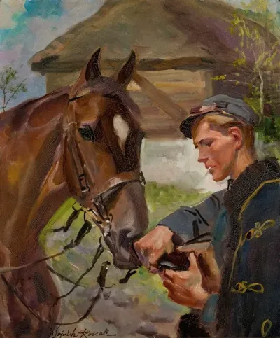 Uhlan At A Horse