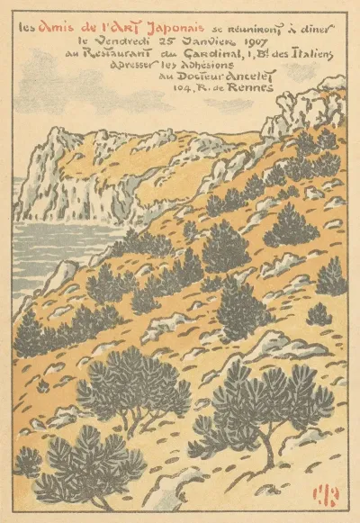 Uitnodiging Voor Een Diner Van Les Amis De Lart Japonais 25 Januari 1907