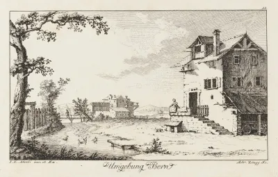 Umgebung Bern Landschaft Mit Bauernhaus 2