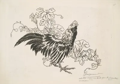 Un Coq Et Des Liserons