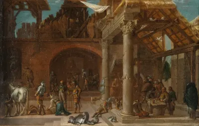 Un Corps De Garde Dans Les Ruines Dune Eglise
