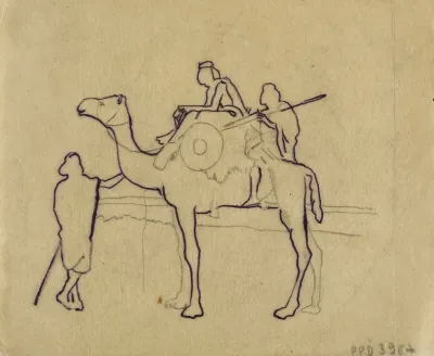 Un Dromadaire Et Trois Hommes