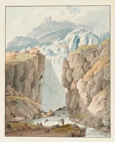 Un Glacier Dessine Dapres Nature Dans Le Pais De Ligues Grises