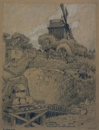Un Moulin Dans Le Haut De Montmartre